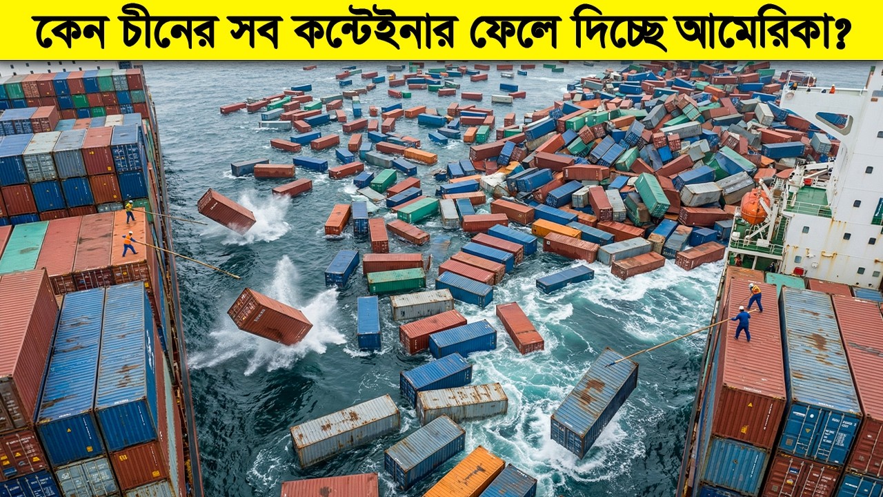 চীনের সব কন্টেইনার হঠাৎ পানিতে ফেলে দিচ্ছে কেন আমেরিকা ?