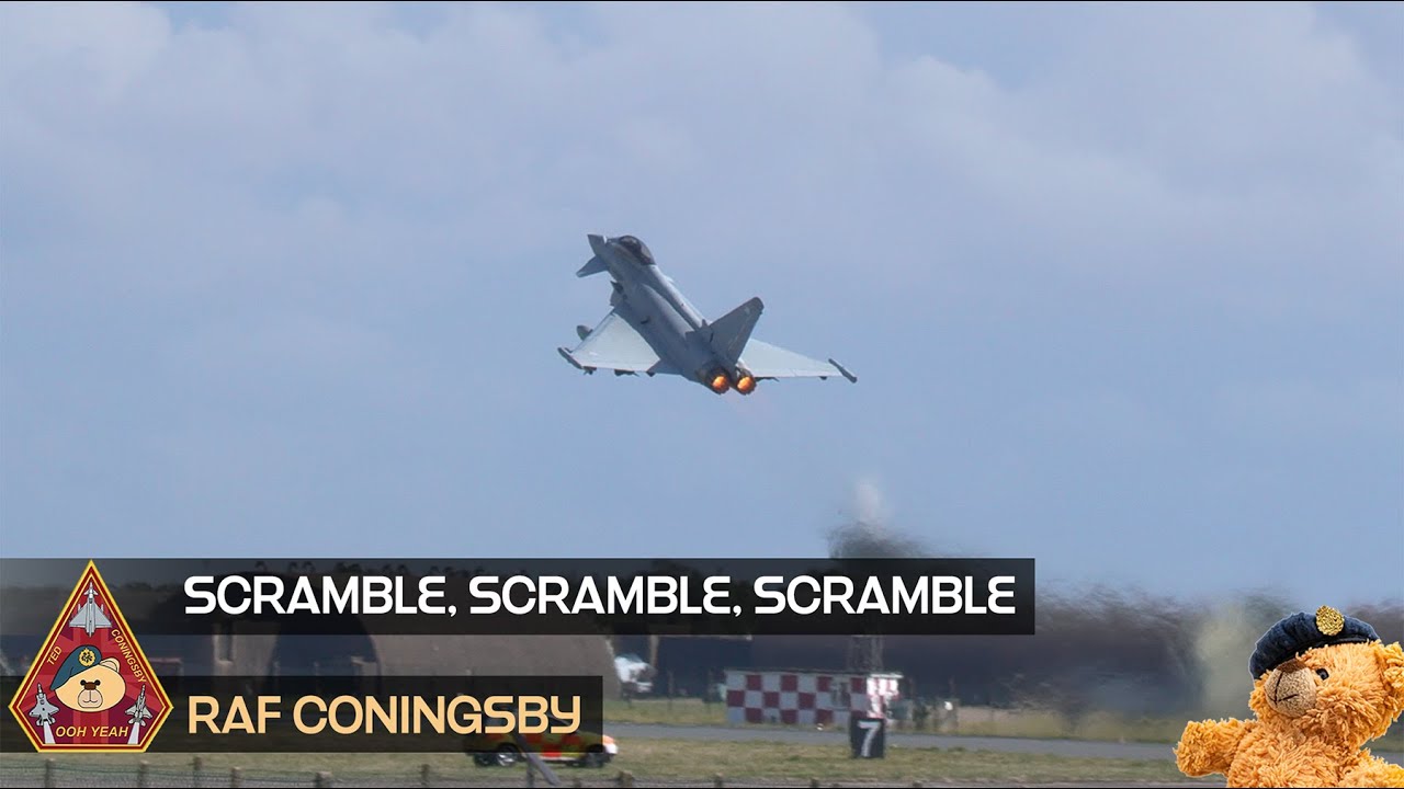 SCRAMBLE, SCRAMBLE, SCRAMBLE! MAX POWER TYPHOON PERFORMANCE TAKEOFF COMBAT TRAINING &bull; RAF CONINGSBY