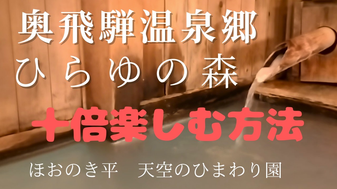 【奥飛騨温泉郷 平湯温泉 ひらゆの森】『ひらゆの森』 白濁温泉を十倍楽しむ方法!2024年夏の源泉かけ流し温泉♪
