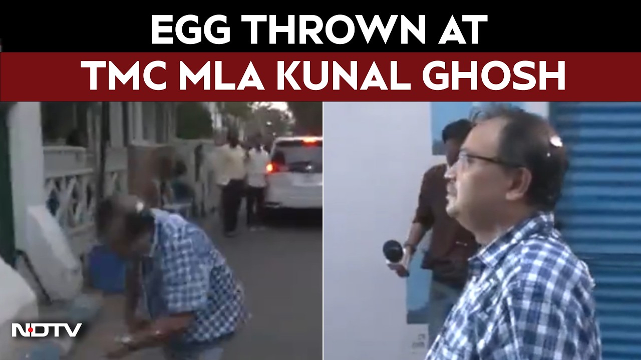 West Bengal News | Egg Thrown at TMC MLA Kunal Ghosh Outside Mamata Banerjee&rsquo;s Residence in Kolkata