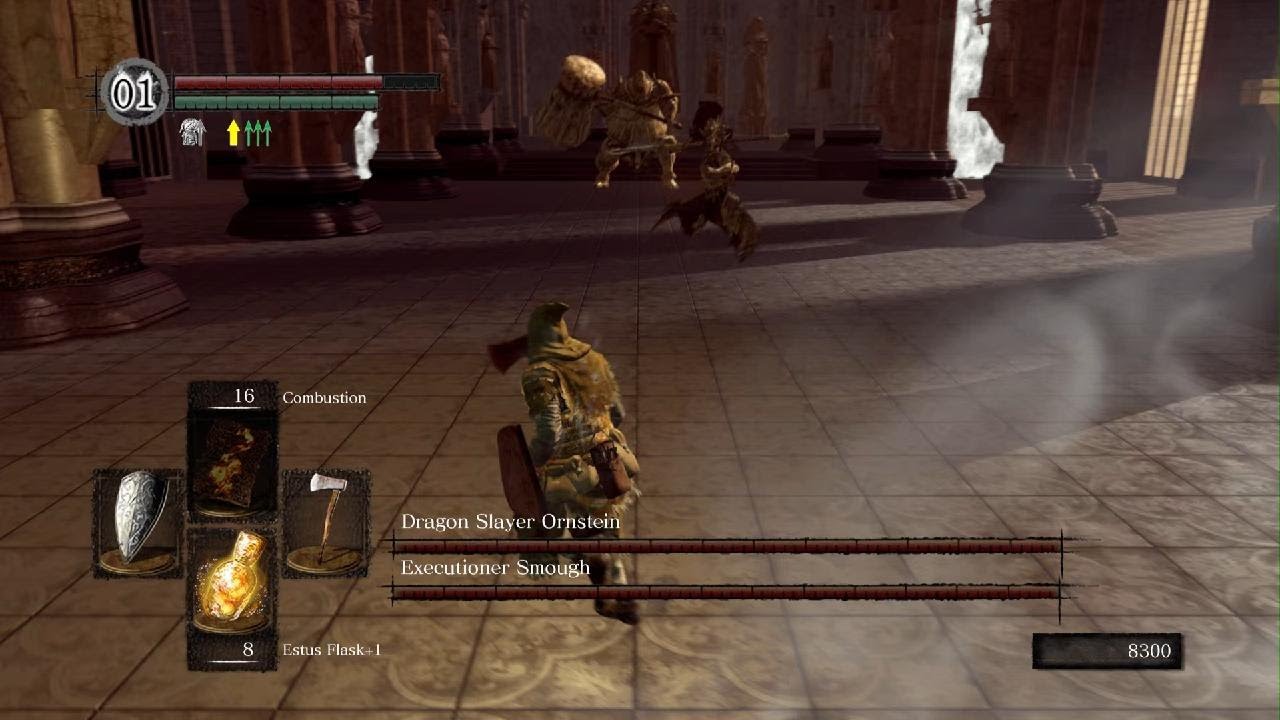 DARK SOULS: REMASTERED - Ornstein and Smough [SL1 Run]
