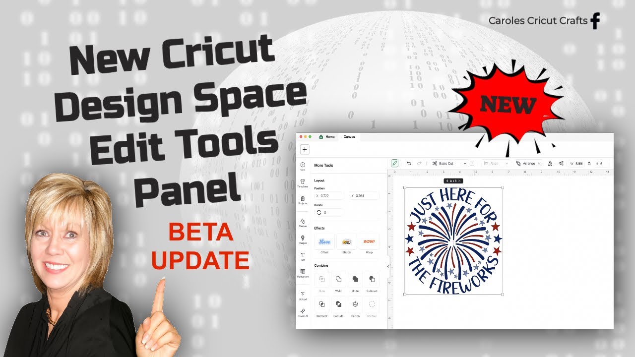 NEW CRICUT DESIGN SPACE TOOL PANEL