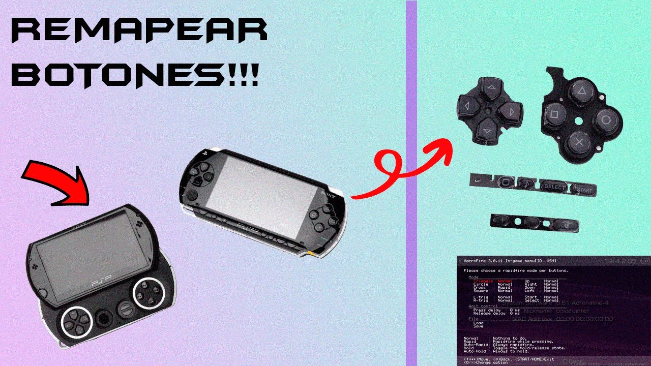 Remapear botones PSP  || Botonones rotos psp SOLUCION DEFINITIVA! ⭐