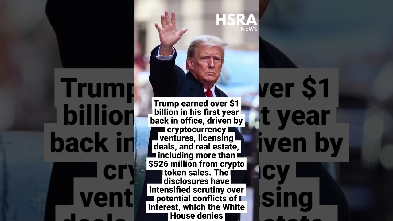 Donald Trump Earns Over $1 BILLION In Office | Crypto, Real Estate & Licensing Income #shorts #news