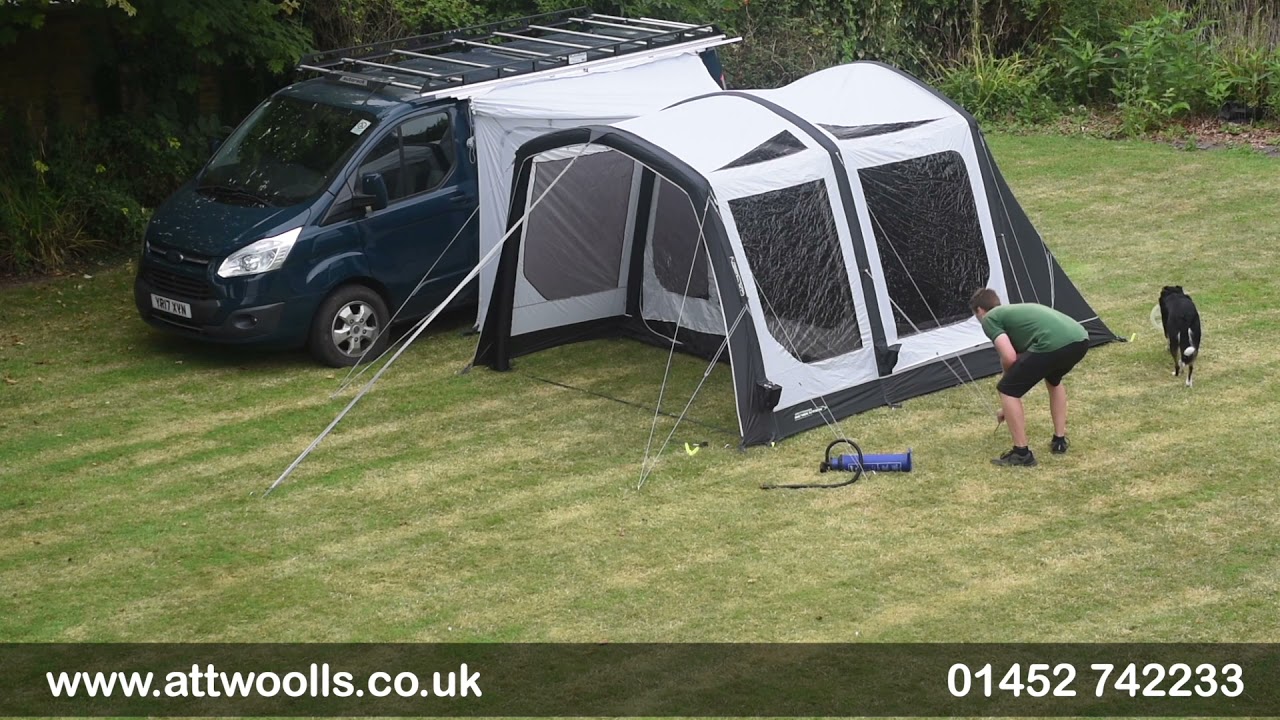 Outdoor Revolution Movelite T3E Awning Pitching & Packing (Real Time) Video