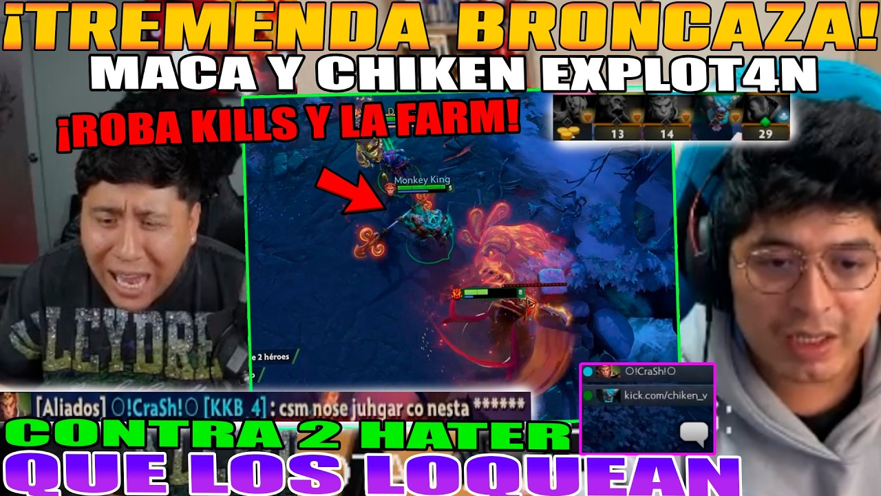 TREMENDA BR0NC4ZA!! MACARIUS Y CHIKEN EXPLT4N CONTRA 2 HATERS QUE LOS LOQUEAN EN DOTA CON APSTAS