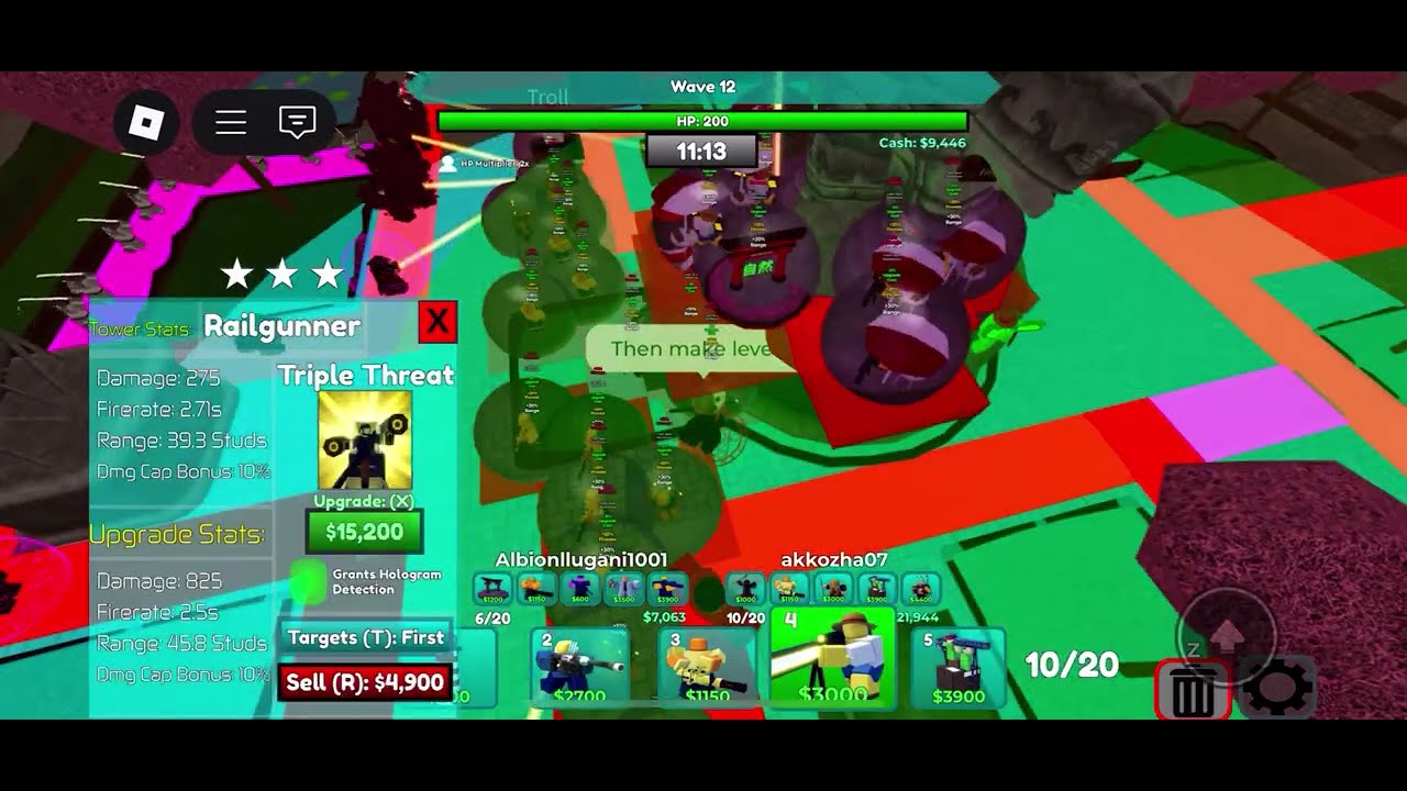 Trio base defense hidden wave samurai revenge Roblox #roblox #basedefense