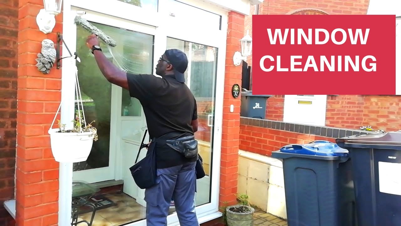 TRADITIONAL WINDOW CLEANING ON MY LADDER