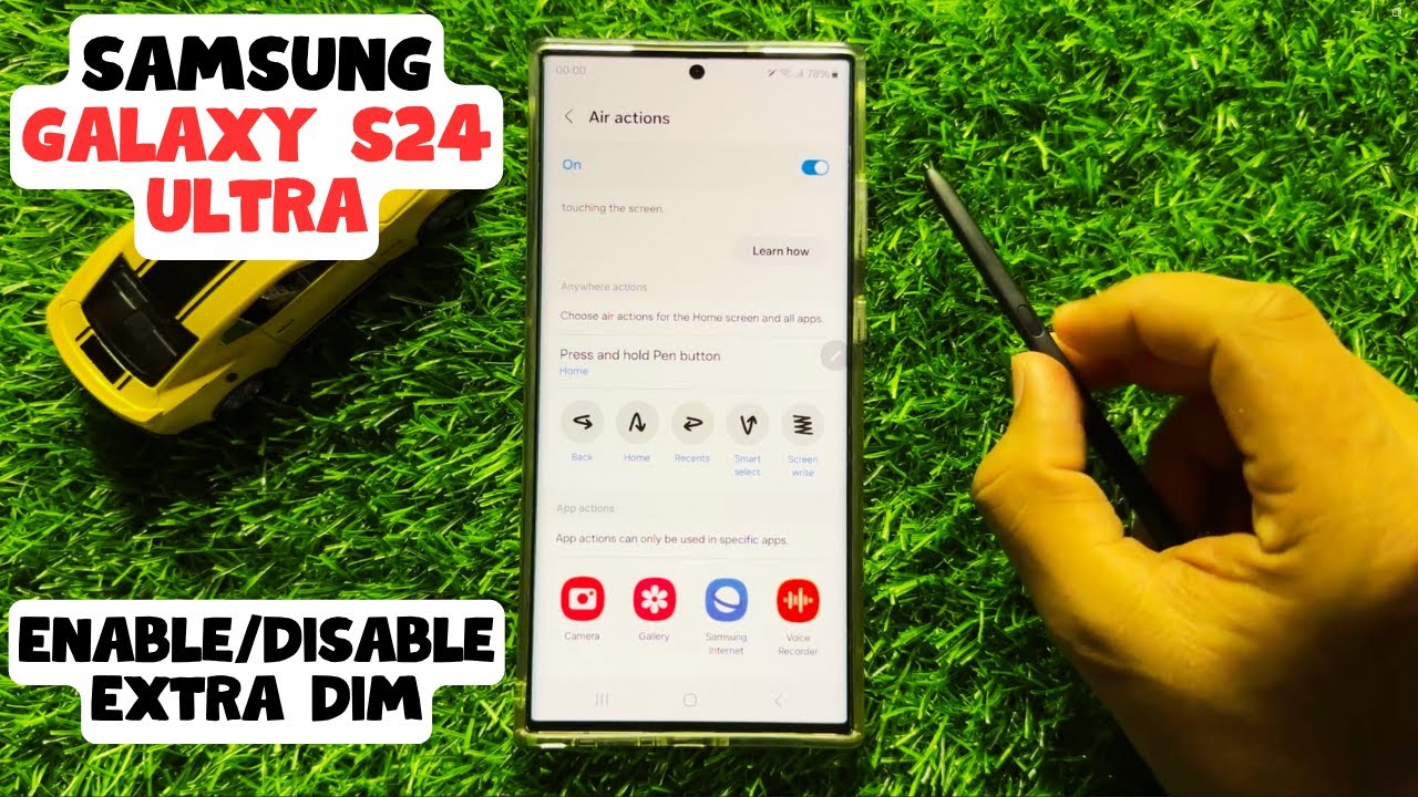 How to Enable/Disable Extra Dim Samsung Galaxy S24 Ultra