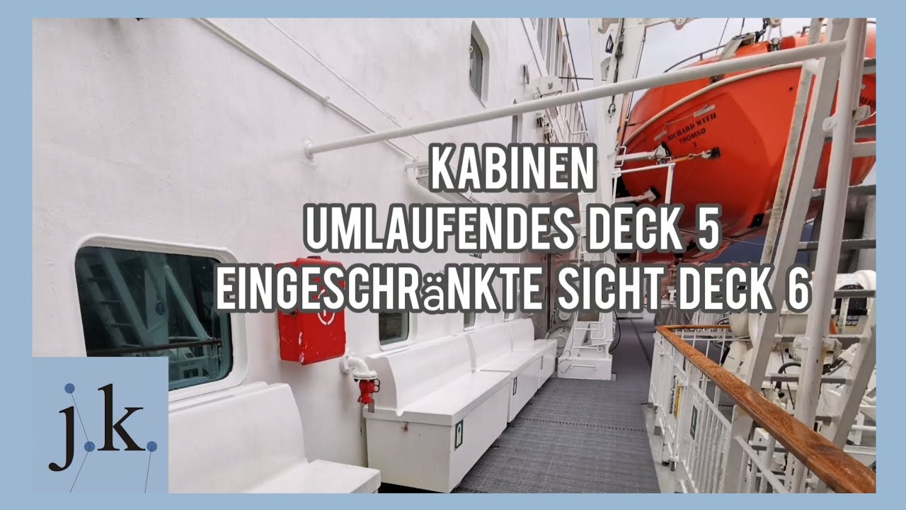 Hurtigruten Deck 5 und Deck 6 Kabinen #hurtigruten #postschiff