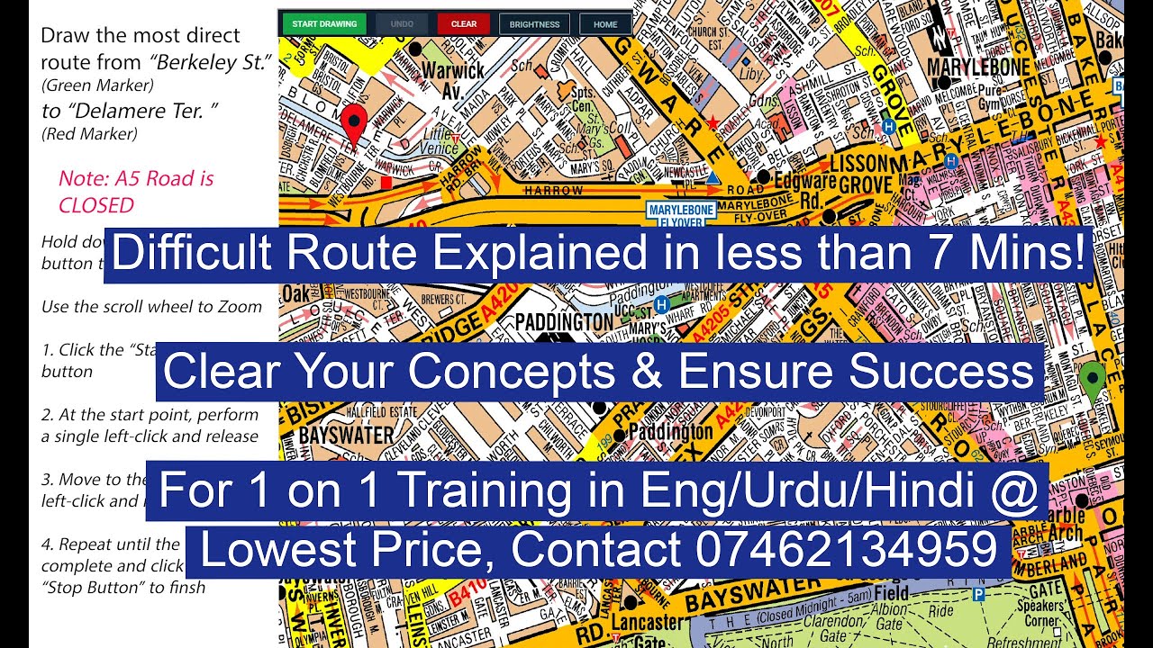 TFL PCO Real Exam Question. Why students fail? Hidden Roundabout under Marylebone Flyover Explained.