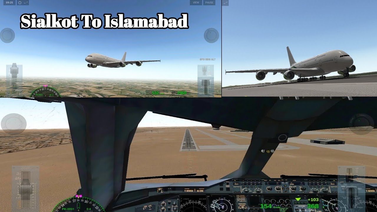 Extreme landings flight simulator gameplay for Android