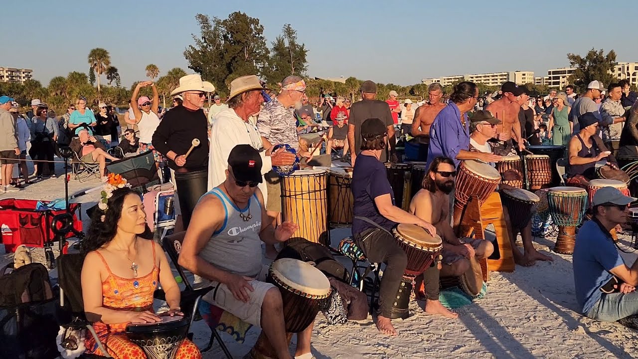 Drum Circle at Siesta Beach ⛱️