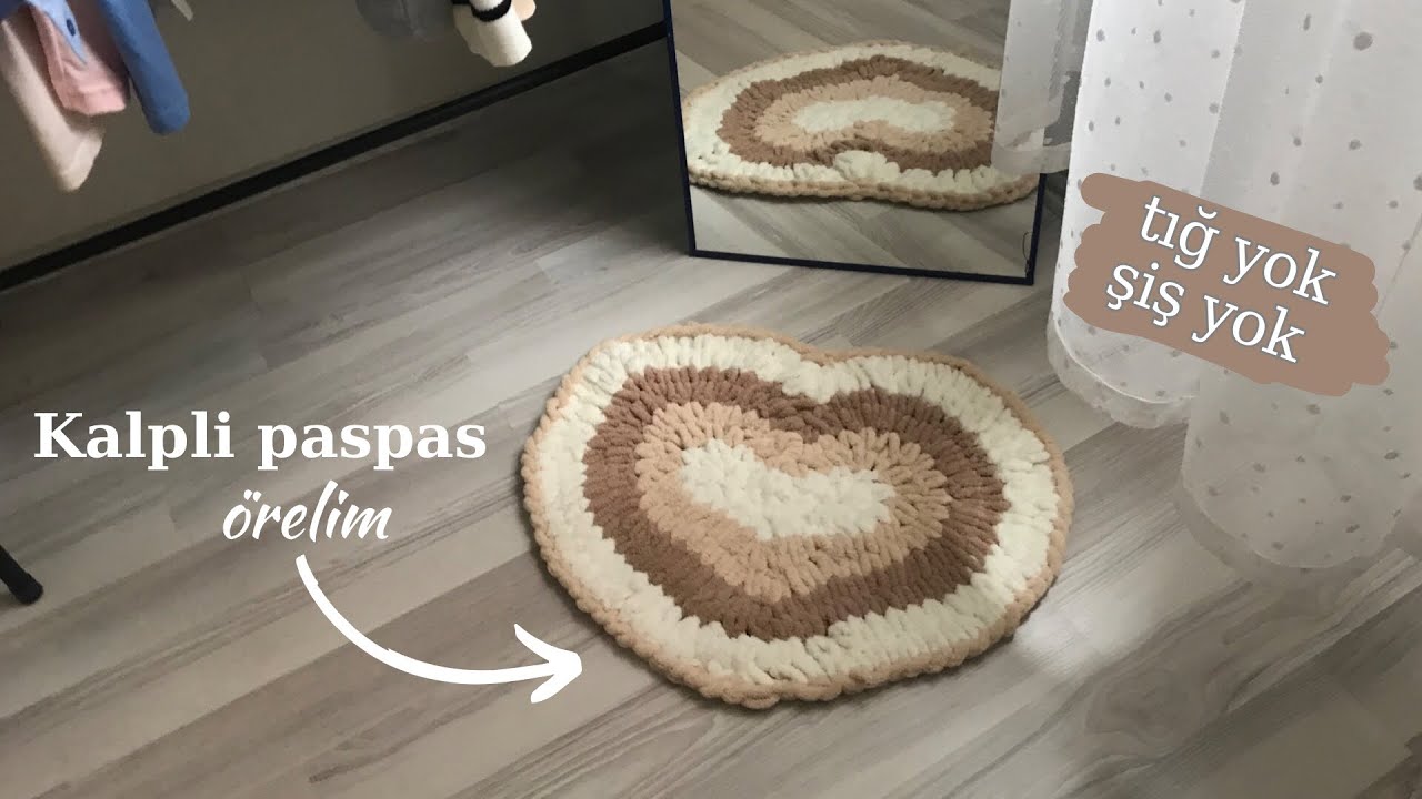 Tığ ve şiş olmadan paspas örelim
