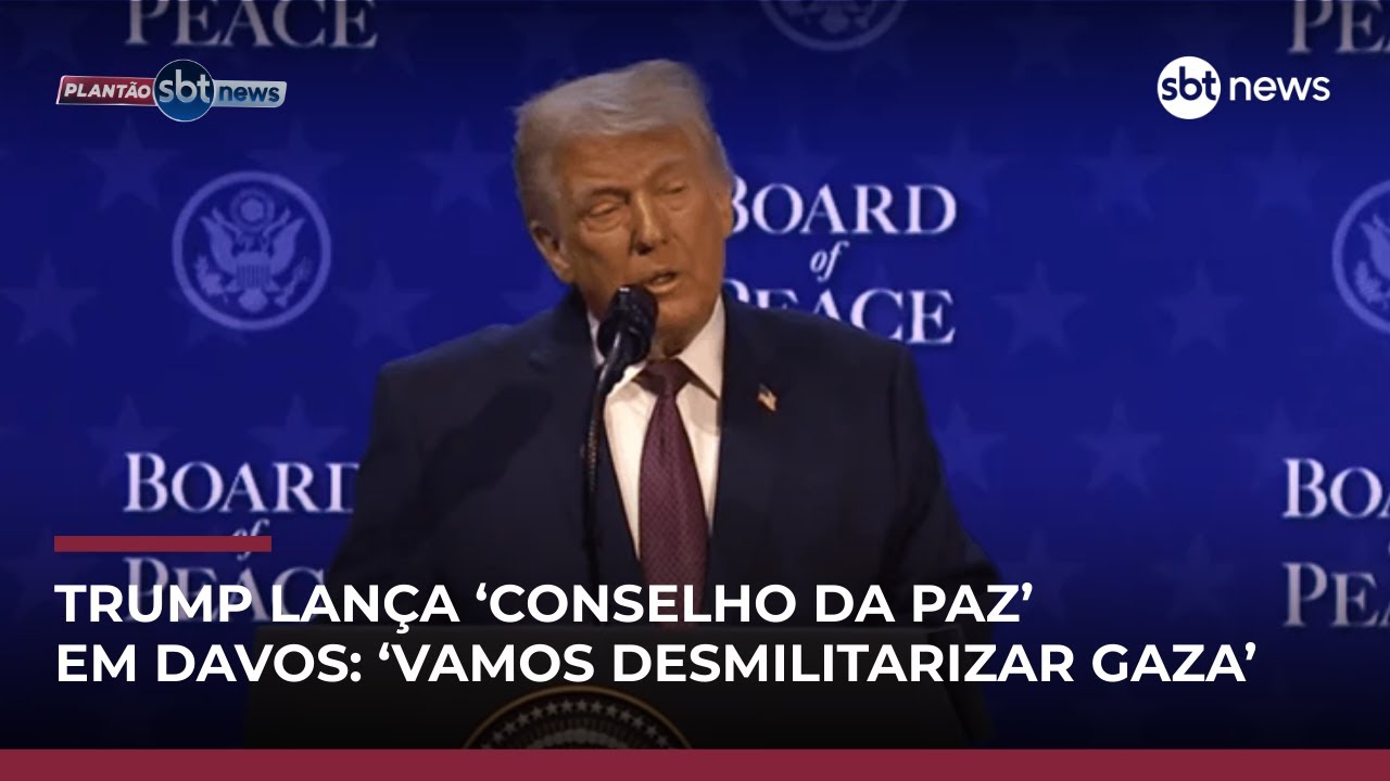Trump lança ‘Conselho da Paz’ em Davos: ‘Vamos desmilitarizar Gaza’ | #NewsPrimeiraEdição