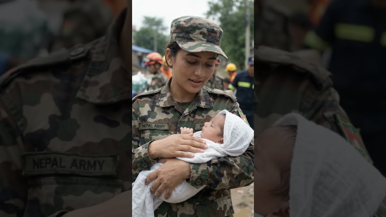 Heroic Nepal Army saves lives with love. Pure respect! 🇳🇵 #nepal #natural #fypシ #help #shortsfeed 😭😭