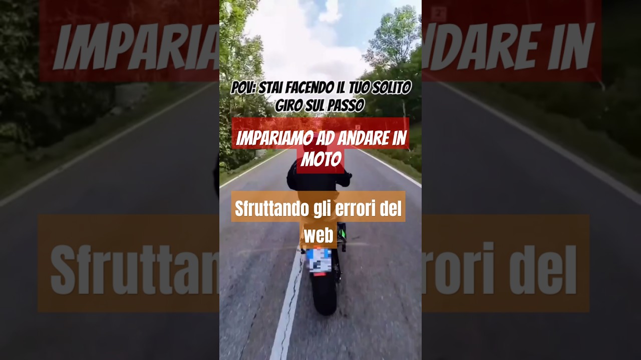 NON AFFRONTARE I TORNANTI COS&Igrave; IN MOTO