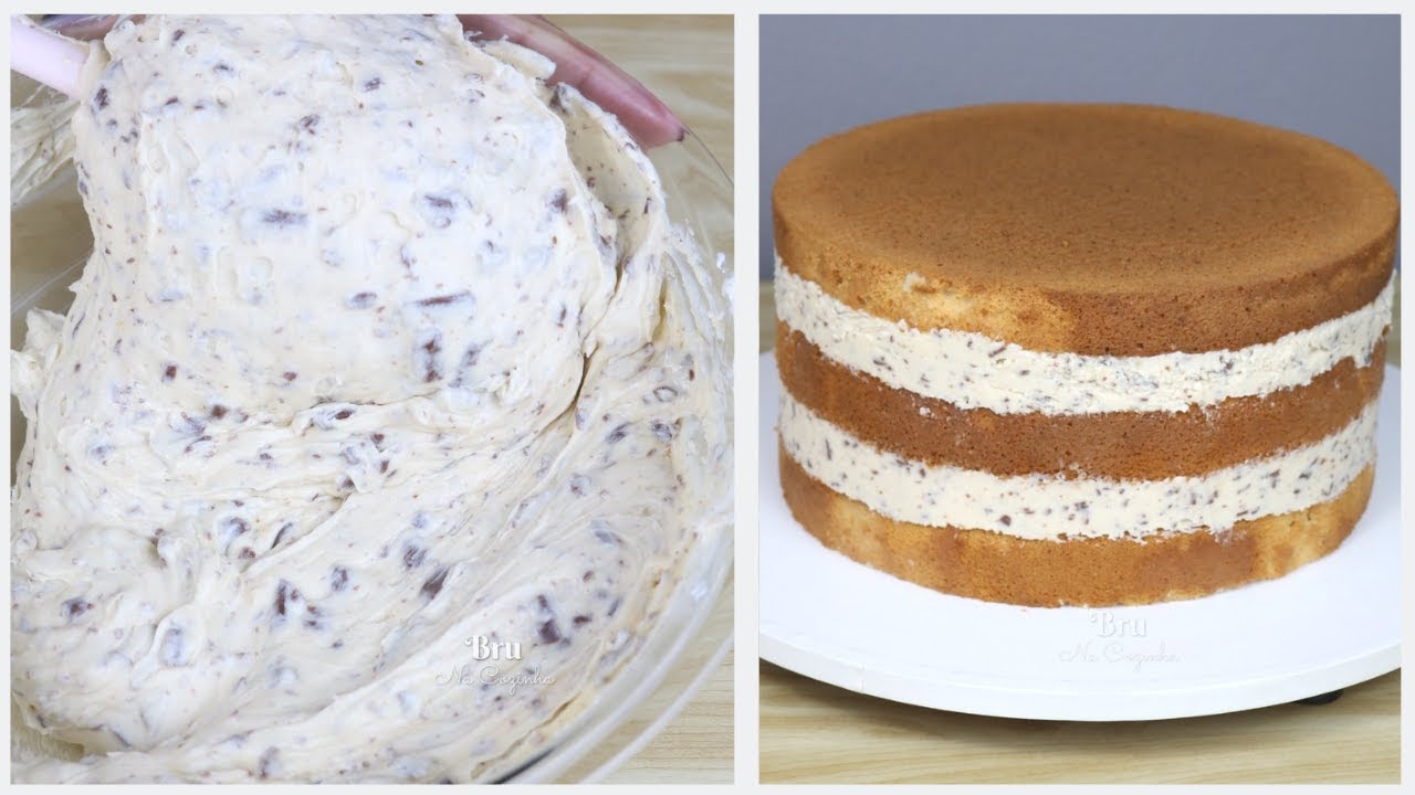 RECHEIO DE FLOCOS - RECHEIO PARA BOLO DE FLOCOS - Bru na Cozinha