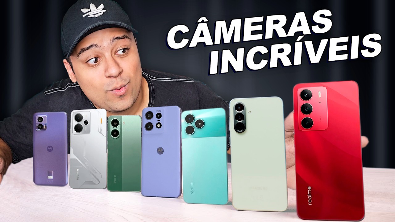TOP 7 Celulares BARATOS com C&Acirc;MERAS INCR&Iacute;VEIS e que RODA TUDO em 2026!