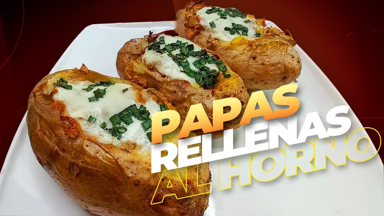 Cómo hacer 🥔 PAPAS RELLENAS y gratinadas | receta vegetariana Sin Carne