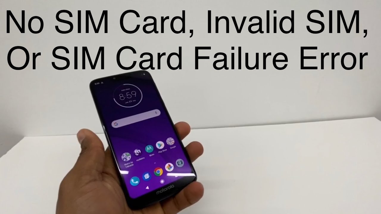 How to Fix No SIM Card, Invalid SIM, Or SIM Card Failure Error on Motorola Android phones