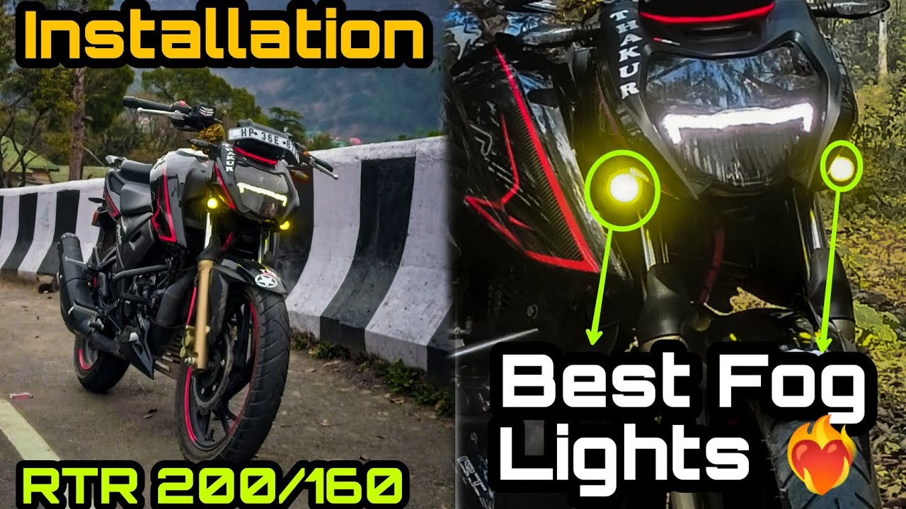 How to install Fog lights in Apache RTR 200/160 4v || Best Fog Lights 😍 #foglights #installation