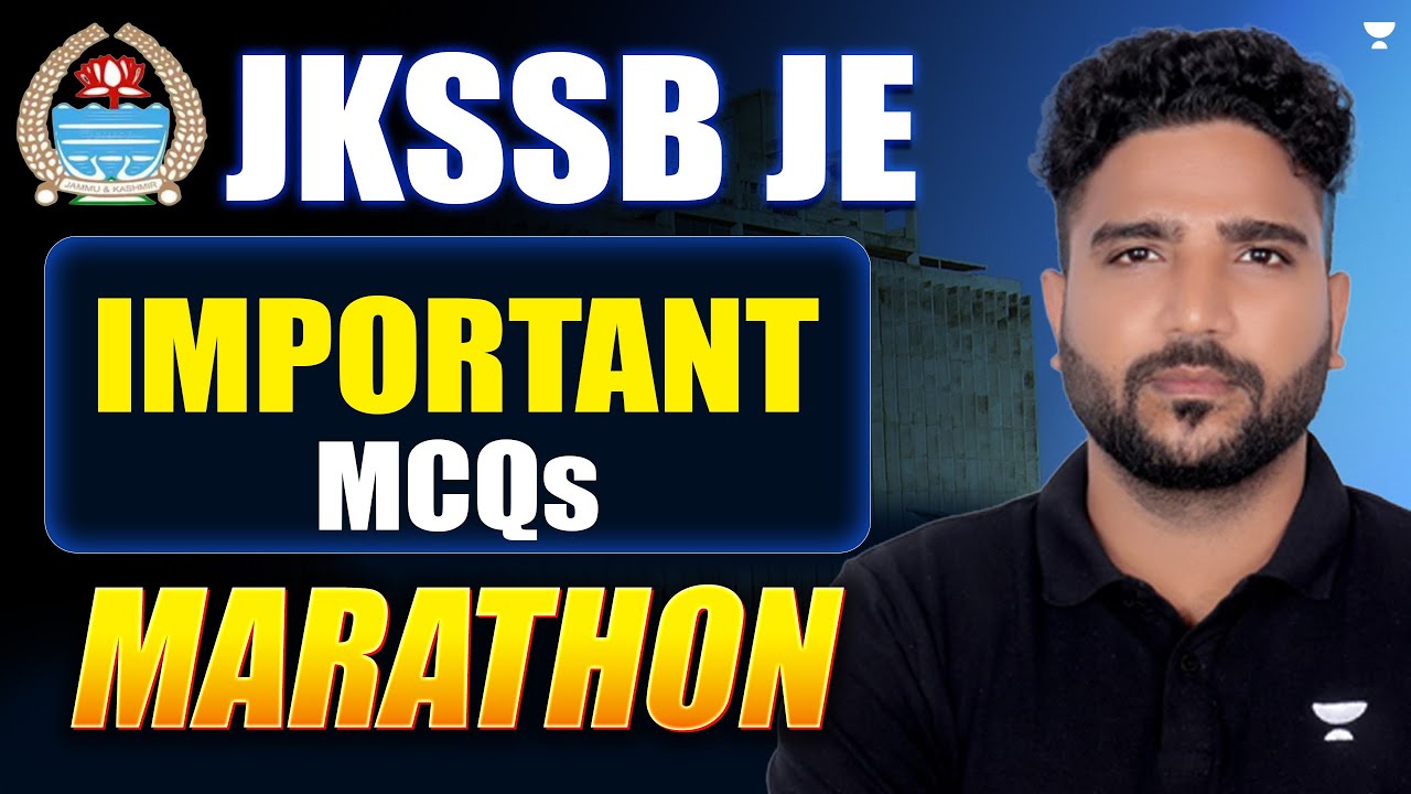 JKSSB JE Marathon Class | Most Important MCQs for Civil & Mechanical | Crack JKSSB JE Exam 2025