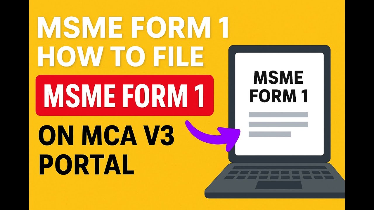 MSME Form 1 Filing | How to File MSME Form 1 on MCA V3 Portal | MSME 1 Form Filing |