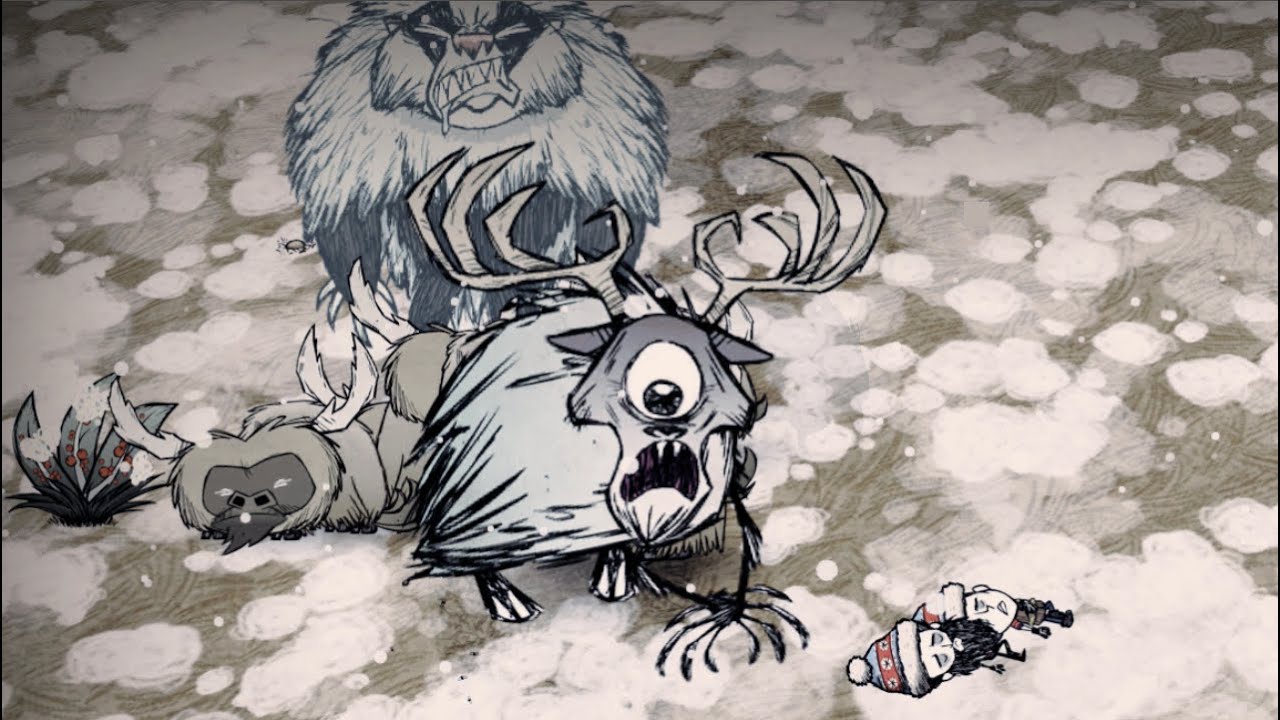 Jeleniocyklop vs Borsukoniedźwiedź & Bawoły - Don't Starve Together