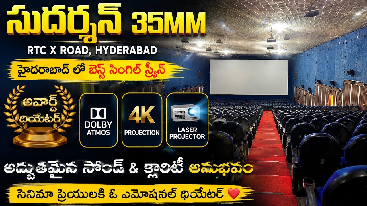 Sudarshan 35mm theatre Hyderabad  full video vlog &. Review