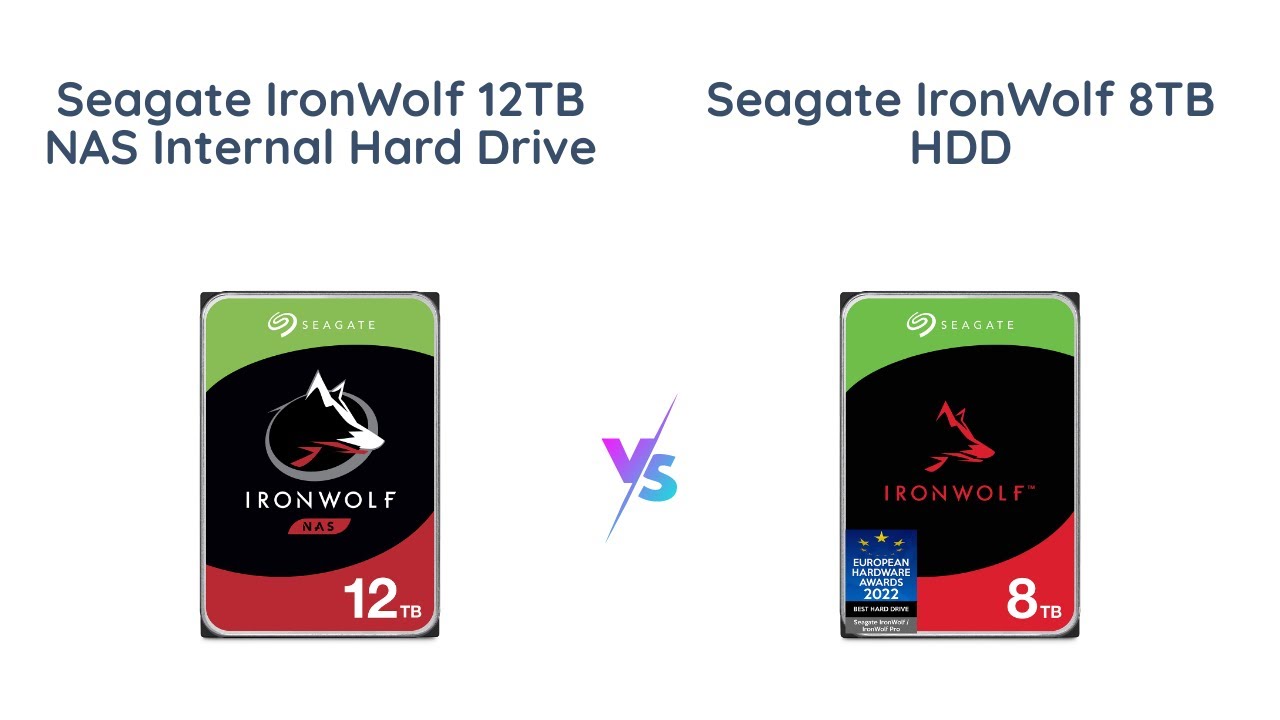 Seagate IronWolf 12TB vs 8TB NAS Internal Hard Drive Comparison
