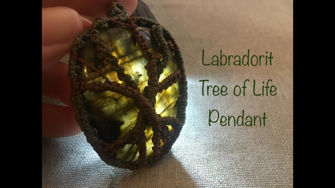 How to make Labradorit Tree of Life Pendant/macrame tutorial