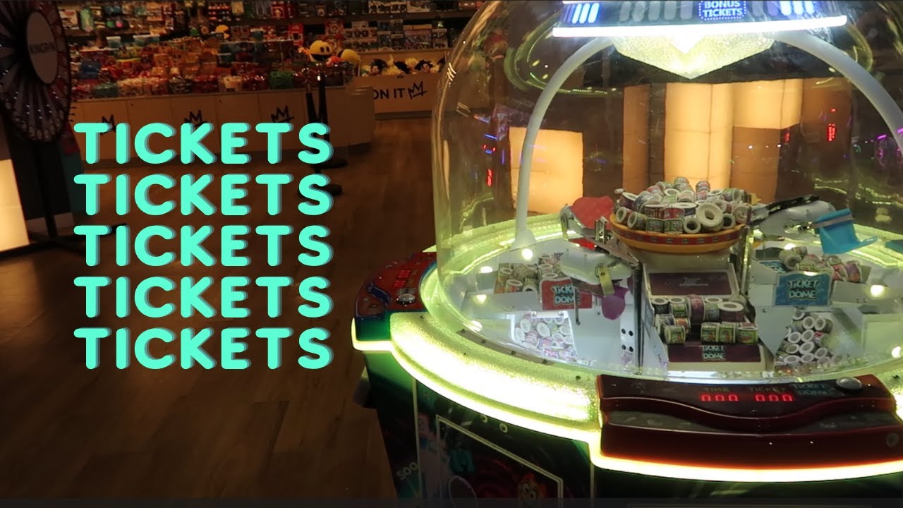Winning Tickets on TICKET DOME - Arcade Game, Ticket Pusher