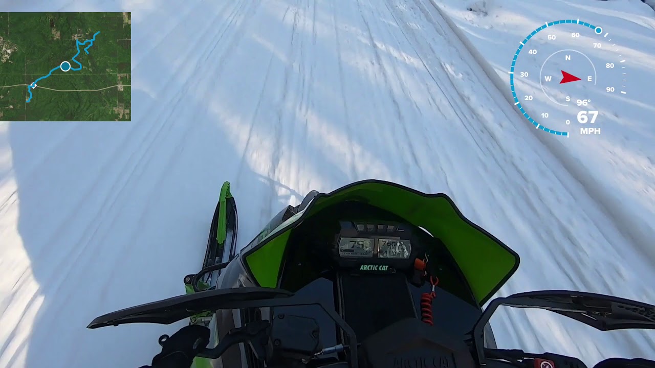 Snowmobiling in Cadillac, Michigan 3/8/19