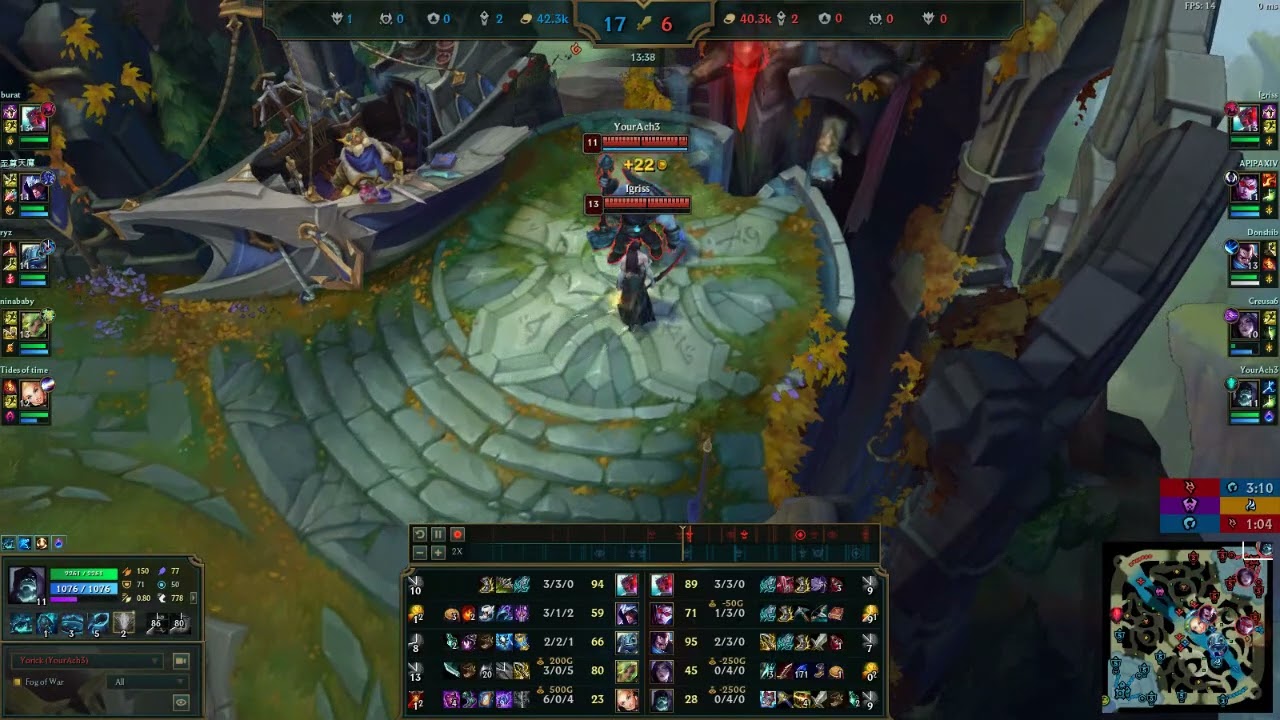 Yourache bald the base Yone tp to their demise