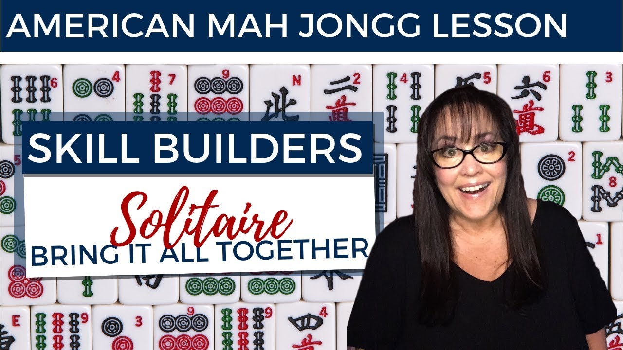 American Mah Jongg Lesson Skill Builder Solitaire (mock card)