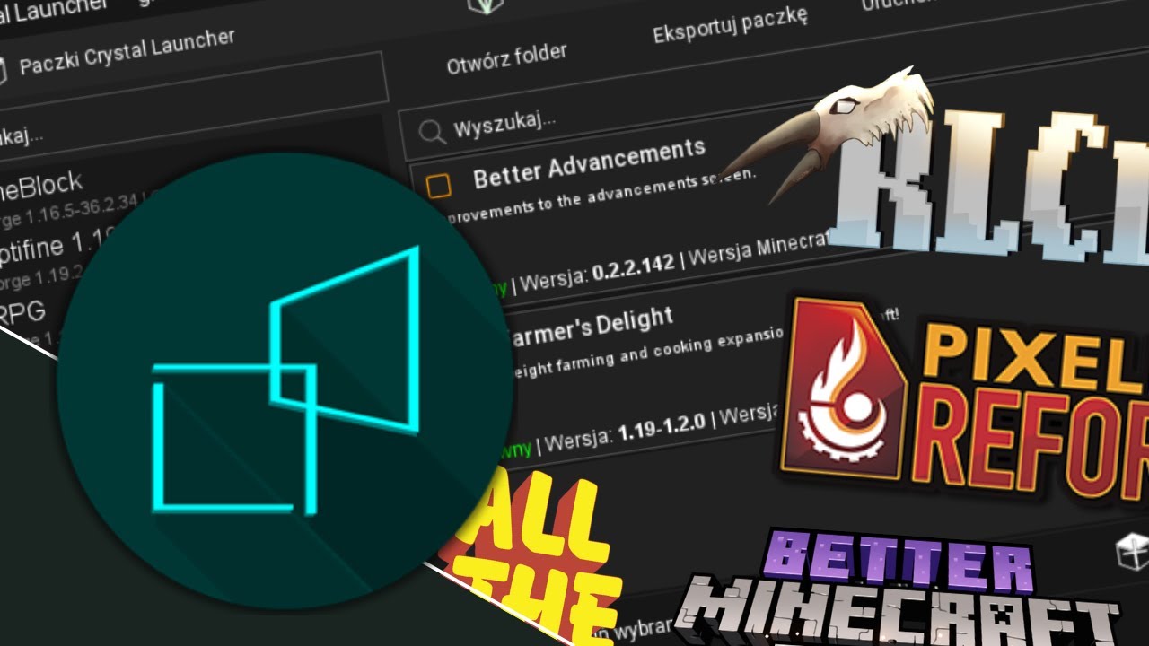 Jak wgrać paczki z CurseForge na Crystal launcher?