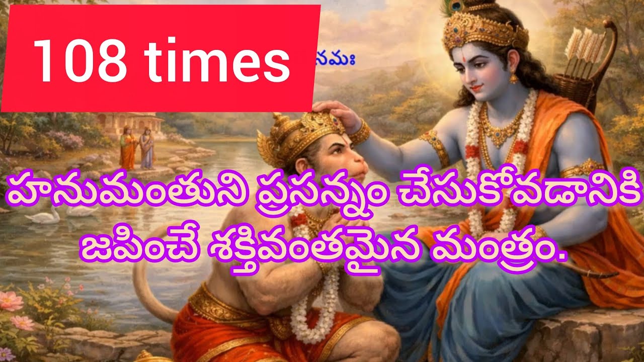 అత్యంత శక్తివంతమైన 🔥 హనుమాన్ మంత్రం||ఓం శ్రీరామ భక్త హనుమతే నమః🙏 | 108 సార్లు జపం 