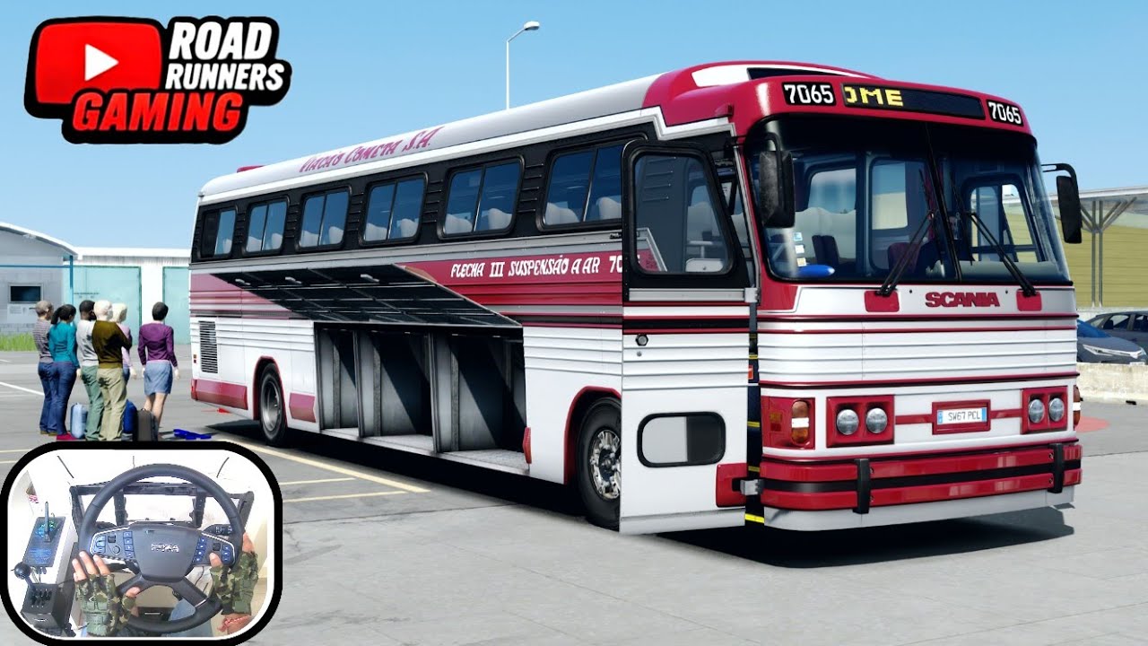 Euro Truck Simulator 2 | Smooth Ride Realistic Bus Driving CMA Scania on Green Scenic Roads | 4K HDR