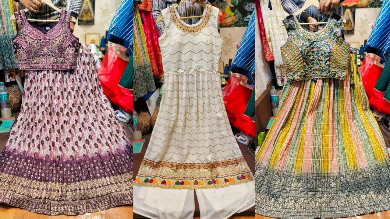 Neelkanth Designer ! Most Demanding Karwachauth Shades Naira Cut, Gown, Croptop ! Offers On Dresses