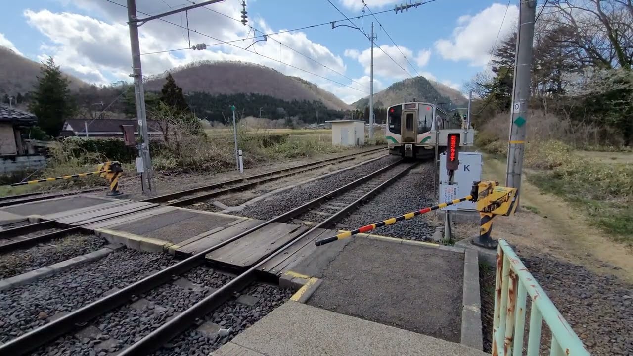 JR仙山線 陸前白沢駅 構内踏切