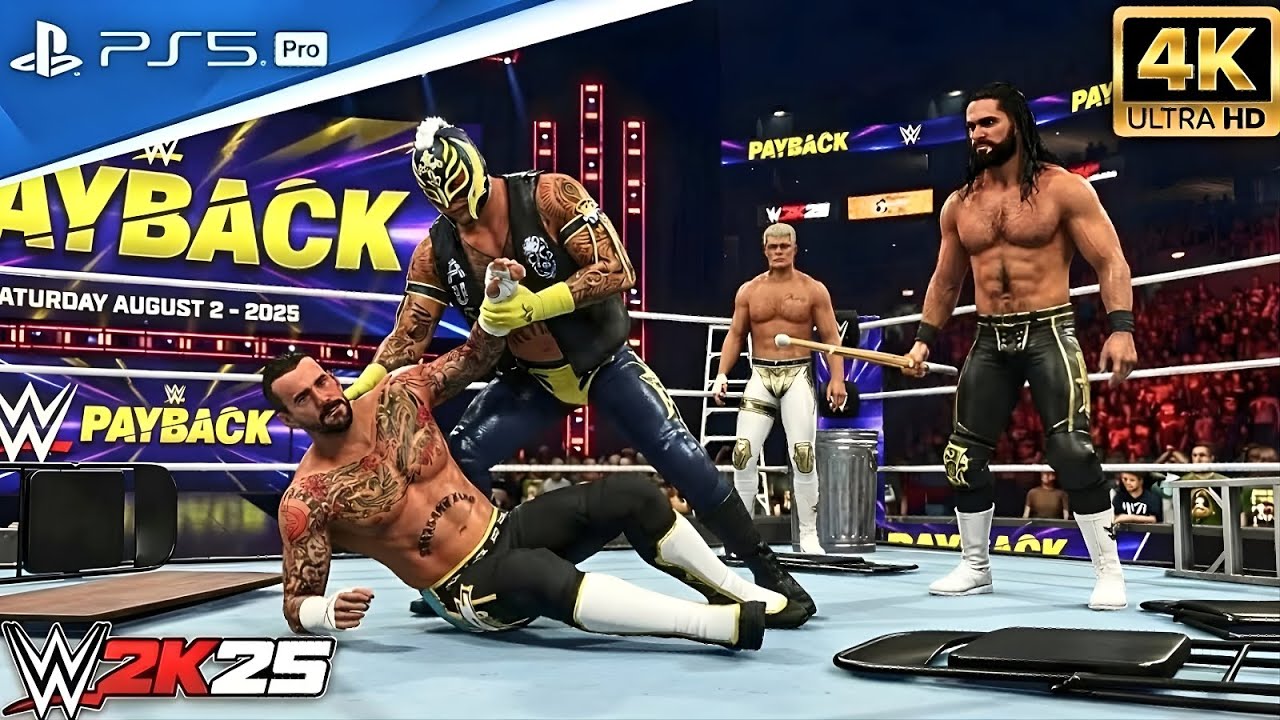 WWE 2K25 | Ultimate Gauntlet | Рей Мистерио против Сета Роллинза против Си Эм Панка против Коди Р...