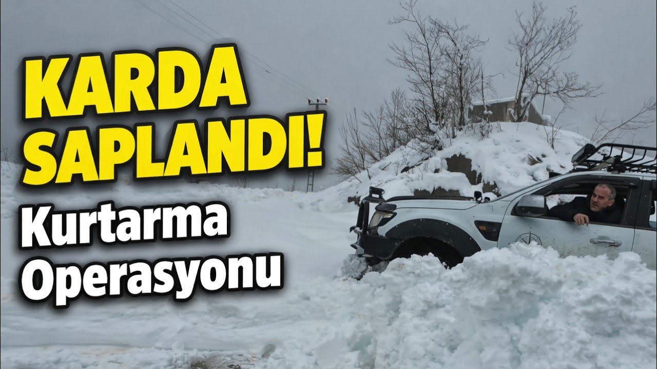 Önce Karda Saplandı, Sonra Yara Yara Devam Etti! 