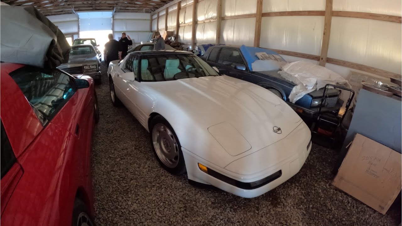 Classic car collection and private junkyard .