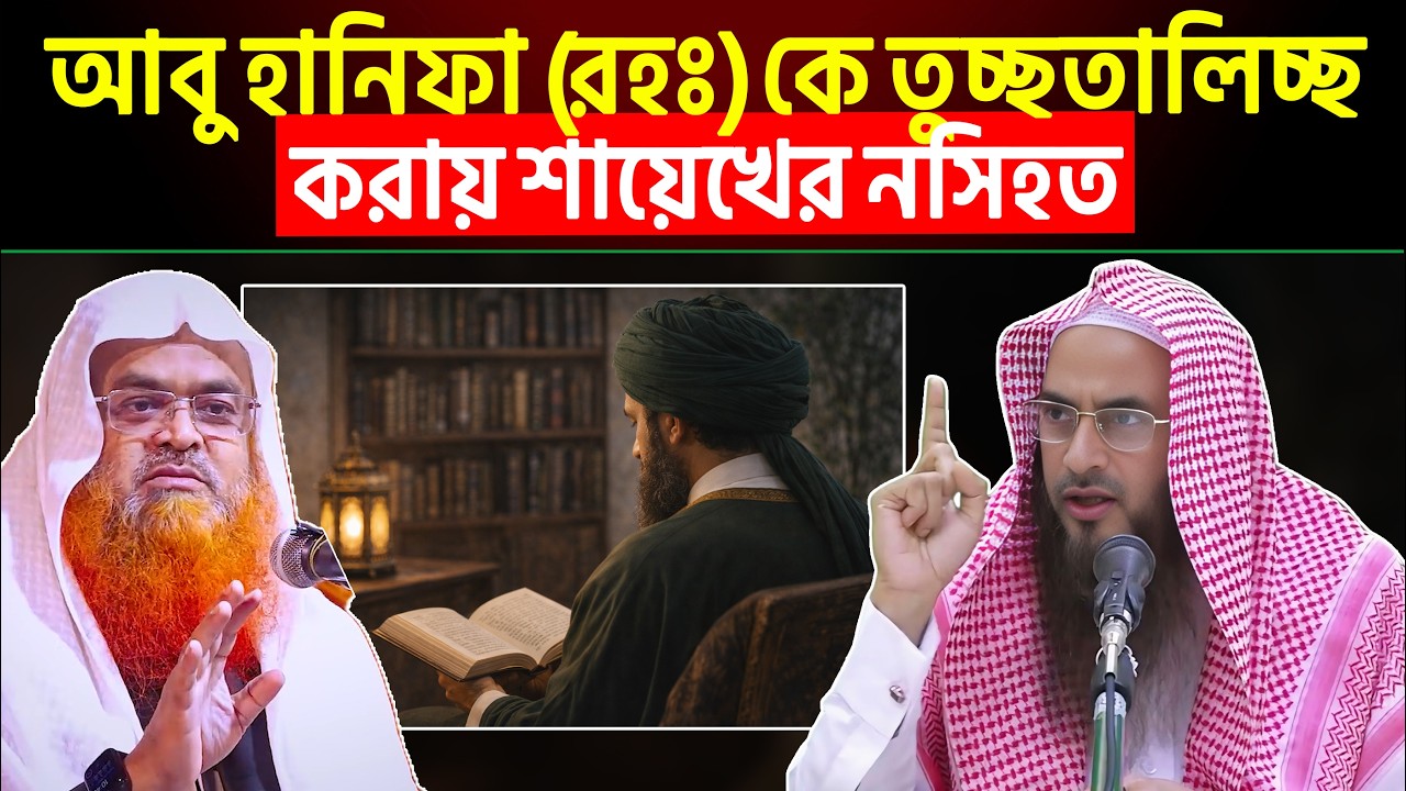 আবু হানিফা (রহঃ) কে তুচ্ছতালিচ্ছ করায় শায়েখের নসিহত | Sheikh Motiur Rahman Madani