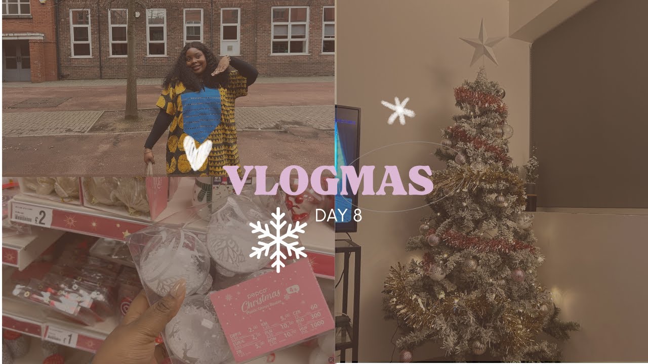 Vlogmas Day 8: Church Christmas Carol | Snow Tree Unboxing & Holiday Decorating! 🎄✨