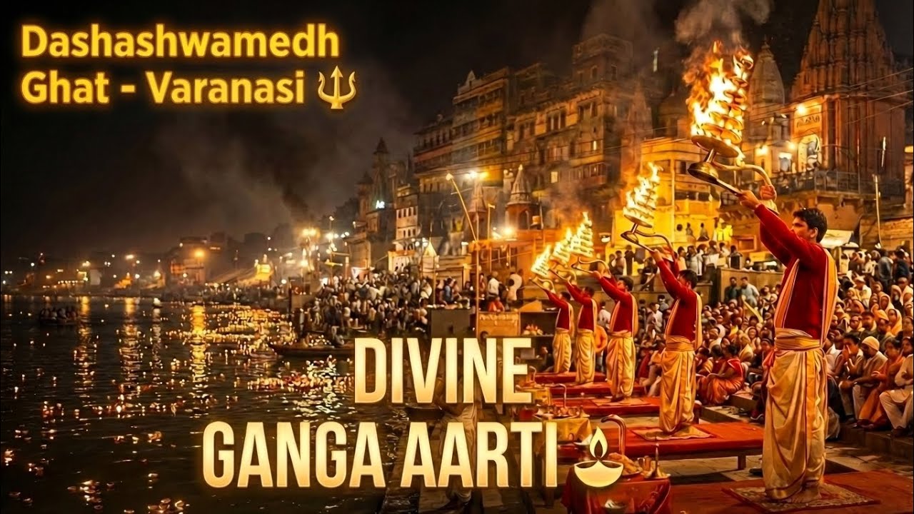 Witness the Most Famous Ganga Aarti 🪔 | Dashashwamedh Ghat, Varanasi 🔱 | Har har Gange 