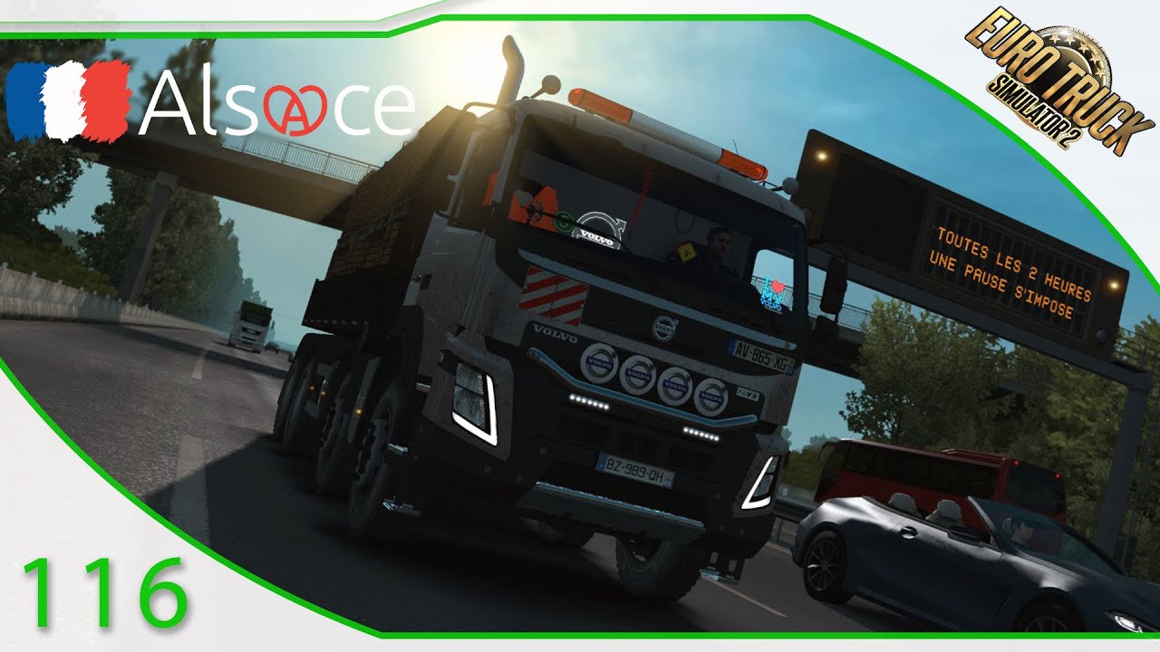 [ETS2] Alsace 🇫🇷 | Volvo FMX en direction de MULHOUSE (A36) 