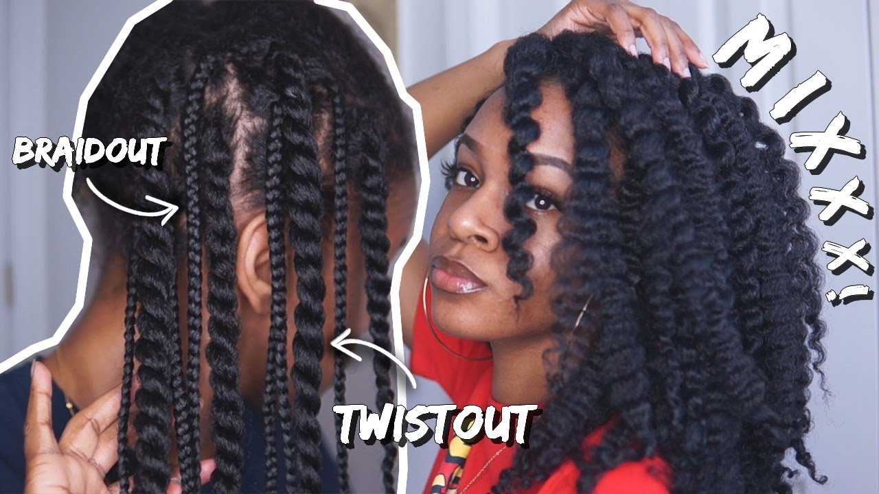 I Tried a Twistout Braidout MIX! + First Time Trying The Doux Bonita Afro Balm Texture Cream
