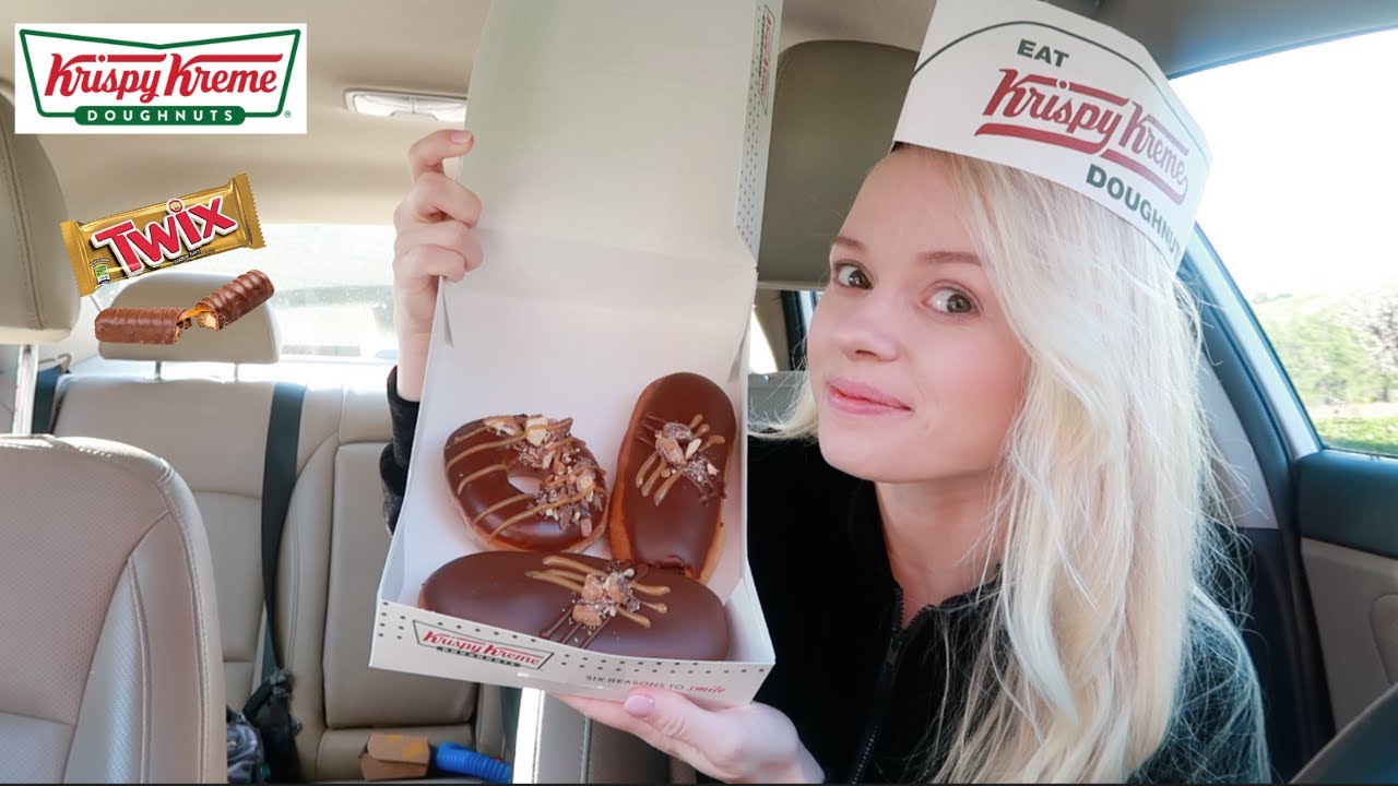NEW Krispy Kreme Twix Donut | Bar Fill With Twix & Original Filled Topped With Twix Doughnut